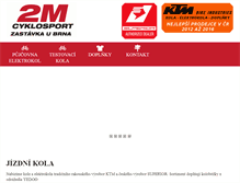 Tablet Screenshot of 2mcyklosport.cz